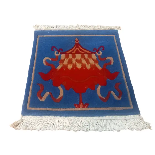45 Cm x 45 Cm Handknotted Nepali Carpet – Perfect for Home, Office, or Yoga Mat - Image 3