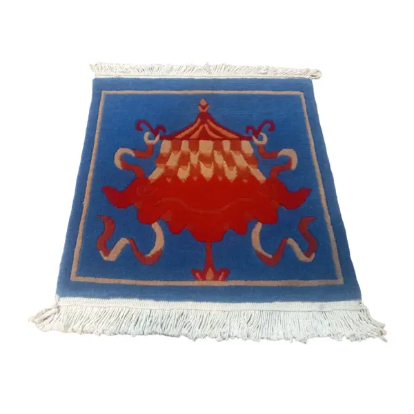 45 Cm x 45 Cm Handknotted Nepali Carpet – Perfect for Home, Office, or Yoga Mat - Image 4