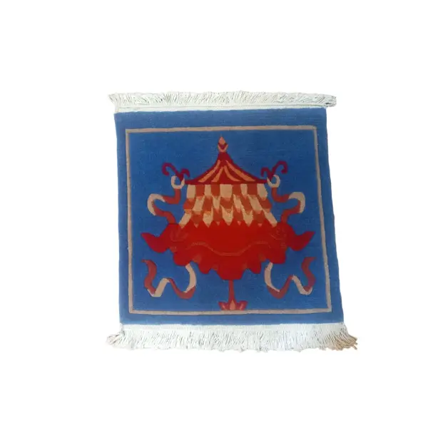 45 Cm x 45 Cm Handknotted Nepali Carpet – Perfect for Home, Office, or Yoga Mat - Image 5