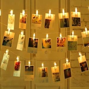 20 Plastic Photo Clip Led String Lights For Home Decor
