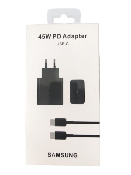 45W Fast Charger EU Plug PD Wall Power Adapter Dual Type C Cable For Galaxy S20 S21 S22 Ultra Note 20 10 Plus A90 - Image 3