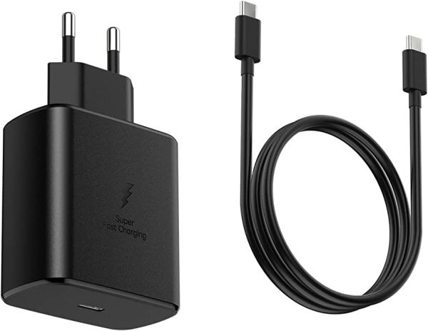 45W Fast Charger EU Plug PD Wall Power Adapter Dual Type C Cable For Galaxy S20 S21 S22 Ultra Note 20 10 Plus A90