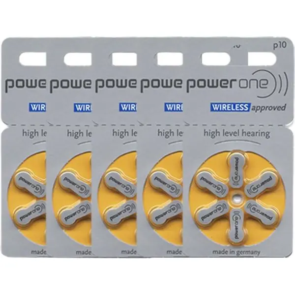 Power One P10 Hearing Aid Battery – 10 Strips Total 60 Batteries - Image 2