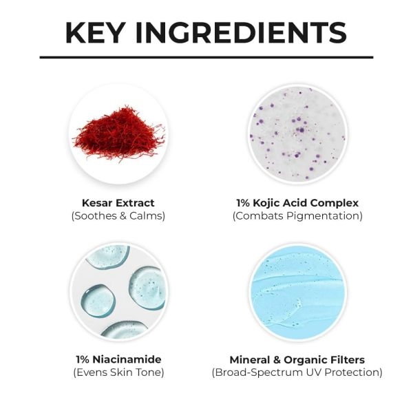 Dr. Sheth’s Kesar & Kojic Acid Sunscreen with SPF 50+ PA++++ 50gm - Image 2