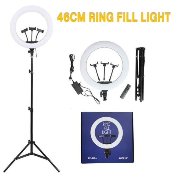 46cm LED Selfie Ring Light with Stand Ringlight With Tripod 60W 3200K-5600K Adjustable Color Temperature - Image 3