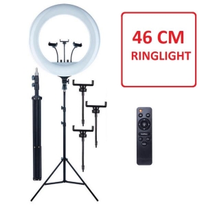 46cm LED Selfie Ring Light with Stand Ringlight With Tripod 60W 3200K-5600K Adjustable Color Temperature