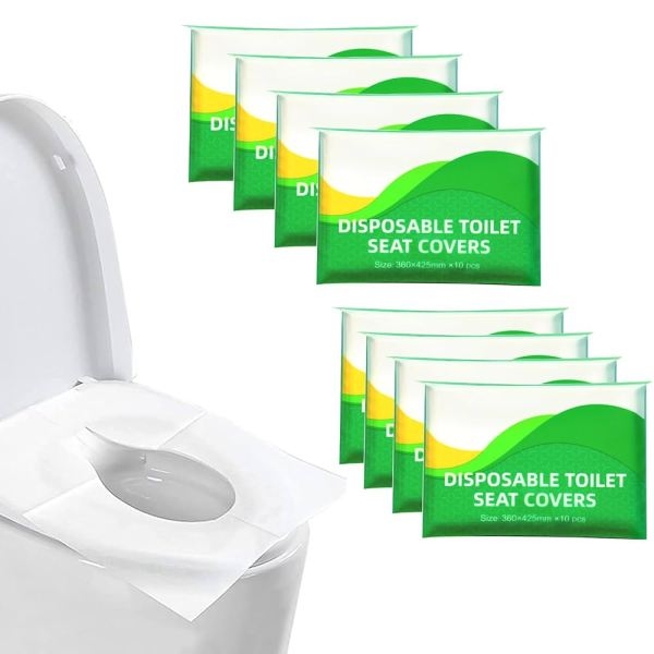 10pcs New Paper Disposable Toilet Mat Water-soluble Portable Toilet Seat Cover Eco-Friendly Camping Bathroom Accessiories Closestool Mat - Image 2