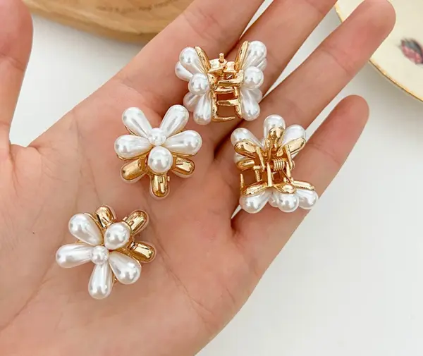 KOJA 1PCS Sweet Flower Hair Clip Hairpin Camellia Cute Girl Heart Clip Back Head Headdress Bangs Clip Hairpin Hair Accessories