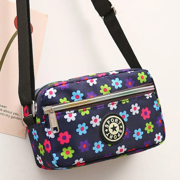 KOJA Mini Messenger Bag Waterproof Nylon Shoulder Strap Bag Graffiti Crossbody Bag - Image 3