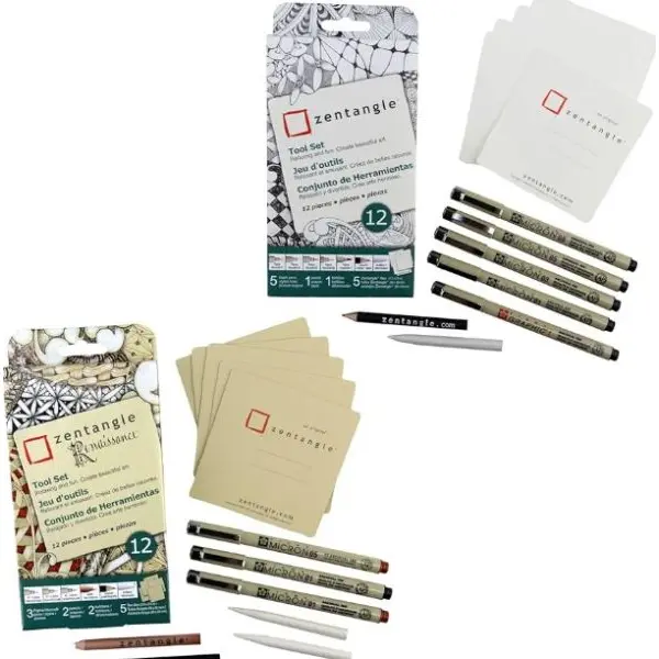 Zentangle Tool Set B (Black Tile) – 9 Pcs | Professional Mindful Drawing Kit - Image 3