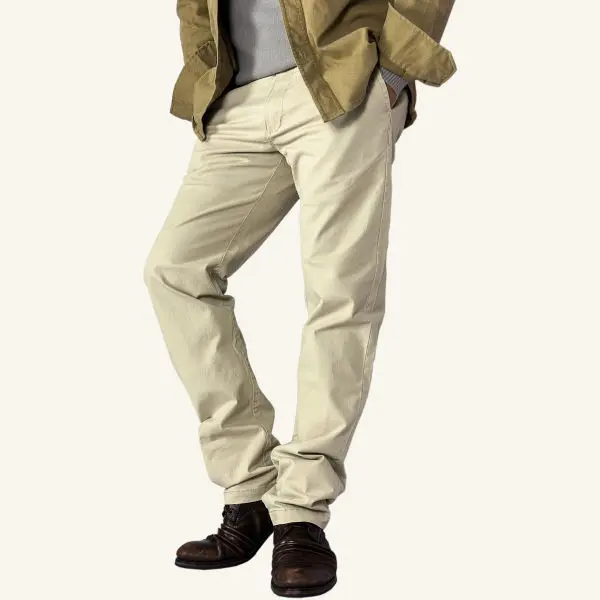 VIRJEANS (VJC835) Stretchable Chinos Cotton Pant For Men-Light Cream - Image 4