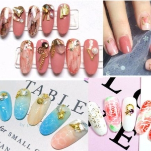 AS Morandi Marble Ink Blooming Gel Nail Polish, Nail Ink, Magic Watercolor Blossom Nail Varnish Art Flower Marble Autumn Design Manicure 15ml
