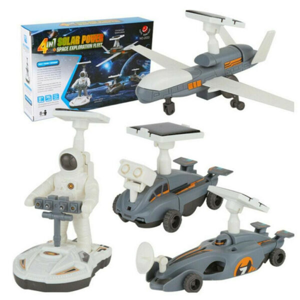 4 in1 Solar Powered Toy Space Exploration Fleet Gift Toys