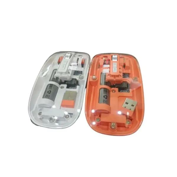 Transparent  Multi Device Mouse, Type C Adapter Charging, Mouse for Laptop Notebook TV Mobile - Image 3