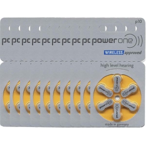 Power One P10 Hearing Aid Battery – 10 Strips Total 60 Batteries