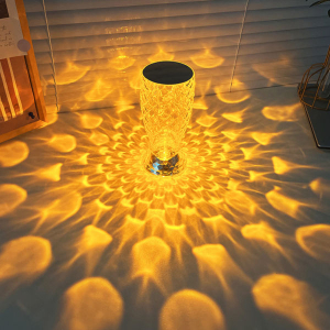 Crystal Shadow LED Atmosphere Projection Light USB Touch Control Table Light Restaurant Bar Bedside Decor Lamp