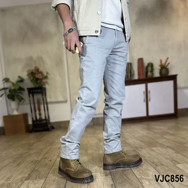 VIRJEANS (VJC856) Stretchable Cotton Straight Pant For Men- Blue - Image 2