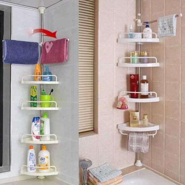 Adjustable Large Multi Bathroom Corner Shelf - Image 2