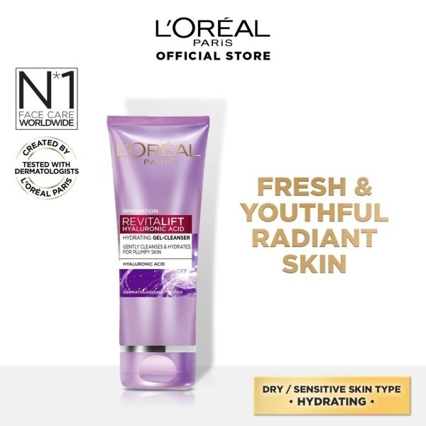 L'Oreal Paris Revitalift Hyaluronic Acid Hydrating Gel Cleanser - 100g - Image 2