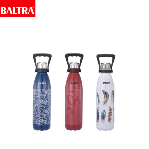 BALTRA Vacuum Flask | Fusion | Double walled SS | SS vacuum insulated flask | Keeps hot & cold | High grade stainless steel | Lid open to avoid odor | Always tightly closed | 1000 ml