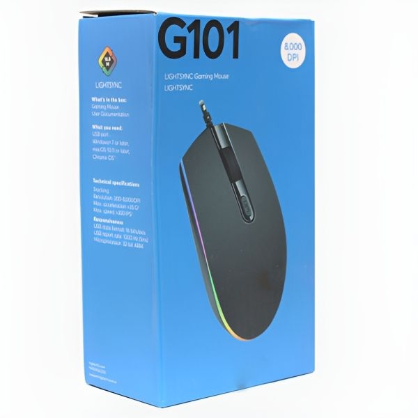 Solid Power G101 Optical LightSync Gaming Type Mouse USB - Image 2