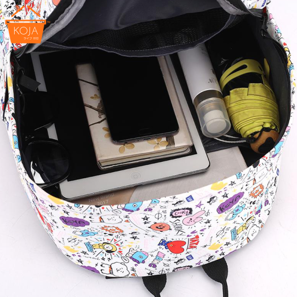KOJA BTS Backpack, K-Pop Bangtan BT21 Boys Girls Schoolbags Cute Bookbag for Kids Teens - Image 2