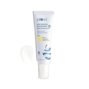 Plum 2% Niacinamide & Rice Water SPF 50 PA+++ Hybrid Sunscreen 50gm