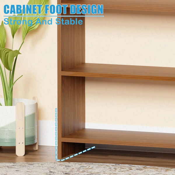 Open 3 Layer Engineered Wood Multipurpose Rack Bookshelf for Living Room, Bedroom, Office Storage Organizer Home and Office Purpose in Brown - Image 7