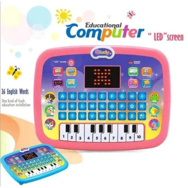 Kids Educational Computer Learning Laptop With LED Screen, Early Learning Tablet For Boys/Girls - Image 3