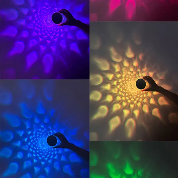 Crystal Shadow LED Atmosphere Projection Light USB Touch Control Table Light Restaurant Bar Bedside Decor Lamp - Image 2