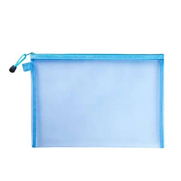 KOJA Transparent and Visible Nylon Storage Zippered Bag for School and Office, A4/A5/Horizon Size Document Bag - Image 6