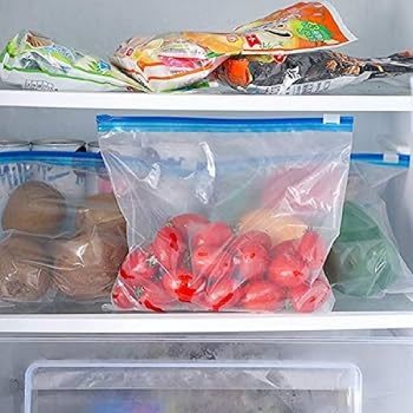 Zip Lock Plastic Bag For Storage,Zip Lock Pouches,Ziplock Bags For Fridge Storage,Freezer Re-Usable Zipper Bags,Zip Lock Bags Medium, Multicolor - Image 3