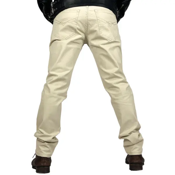 VIRJEANS (VJC837) Stretchable Cotton Chinos Pant For Men-Cream - Image 2