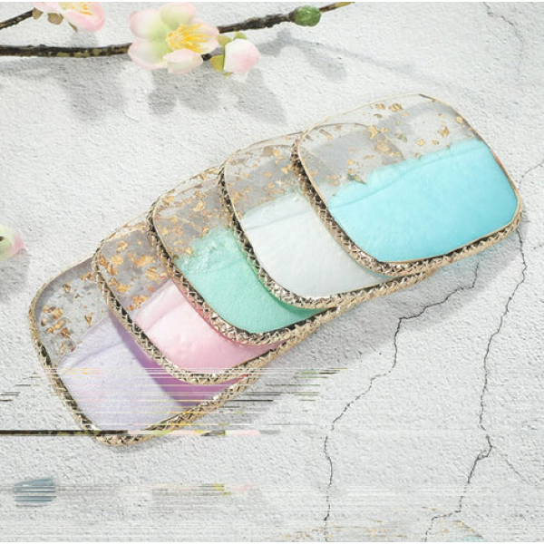 Lovely Shaped Nail Art Resin Color Palette Nail Palette Nail Art Nail Salon Maicure Nail Technician & Multipurpose Art Color Mixing Tool Palette for Artists - Image 2