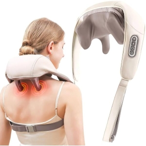 Premium Electric Shiatsu Neck and Shoulder Massager with Heat, Deep Tissue Kneading for Pain Relief