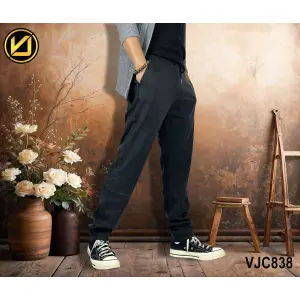 VIRJEANS (VJC838) Summer Chinos Trouser For Men-Black
