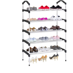 Stainless Steel Shoe Rack Shoe Stand Storage Organizer Shoe Cabinet Durable Portable 5 Layer