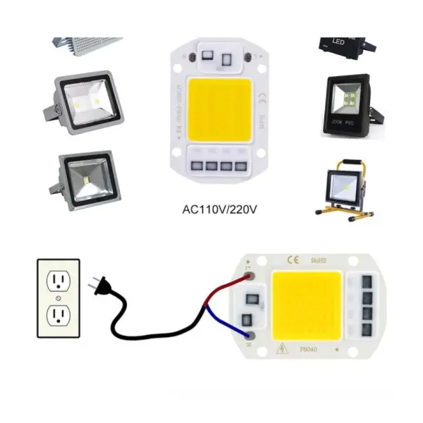 F6040 50W AC 220V COB Module LED Chip Diodes Lamp Bulb for outdoor focus Spotlight Garden Integrated Light Beads - Image 3