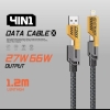 4IN1 Fast Charging & Data Cable | 27W / 66W | 1.2M Braided Cable
