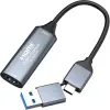 4K HDMI Video Capture Card for Live Streaming & Gaming USB 3.0/Type-C Compatible