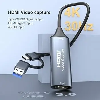 4K HDMI Video Capture Card for Live Streaming & Gaming USB 3.0/Type-C Compatible - Image 3