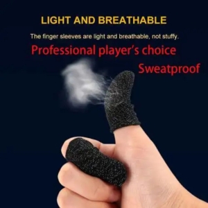 4pc (2 pairs) Breathable Sweatproof Mobile Finger Sleeve Touchscreen Game Controller For Professional Phone Gaming