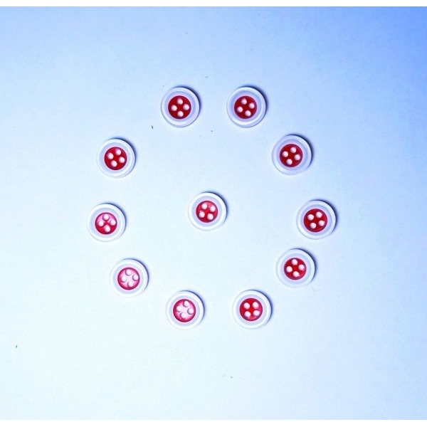 5 Color Button 11 pcs Set, Diameter 1 cm with 4 Holes for Sewing Kaj Button On Shirts Art and Craft Knitting Dress Making Random Colors - Image 5