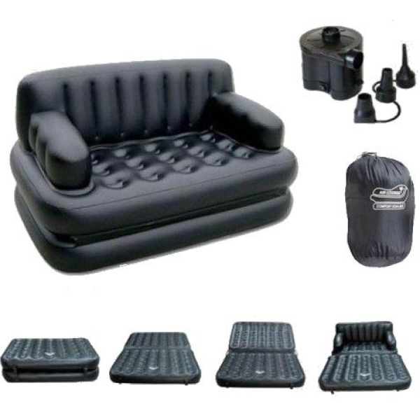 5 In 1 Air Sofa Bed With Inflatable Pump - Image 3