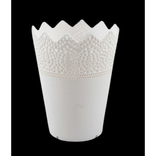 5 Inch Gardens Need 100% Virgin Plastic White Cosmos Pot Flower Pot / Vase - Image 2