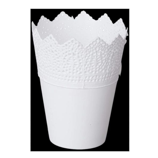 5 Inch Gardens Need 100% Virgin Plastic White Cosmos Pot Flower Pot / Vase - Image 3