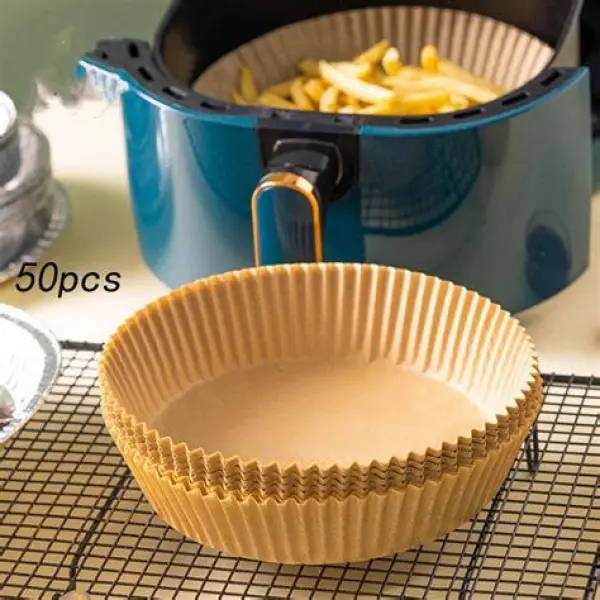 50Pcs Air Fryer Disposable Paper Non-Stick Airfryer Baking Papers Round Air-Fryer Paper Liners Paper Kitchen Accessories - Image 3