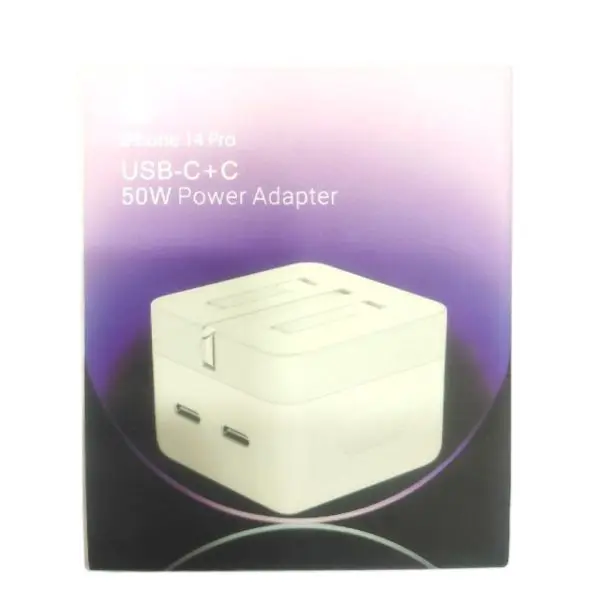 50W Dual USB-C Port Uk 3Pin Adaptor For 14, 15 & 16 All Model - Image 2