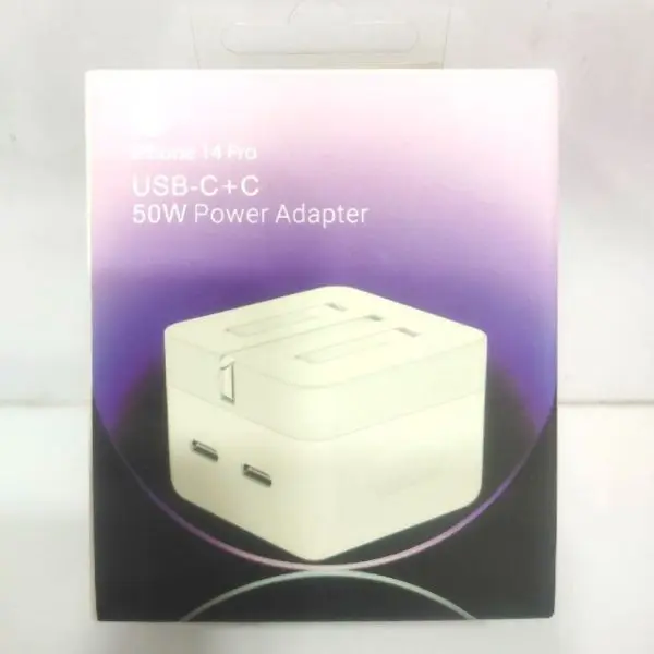 50W Dual USB-C Port Uk 3Pin Adaptor For 14, 15 & 16 All Model - Image 4