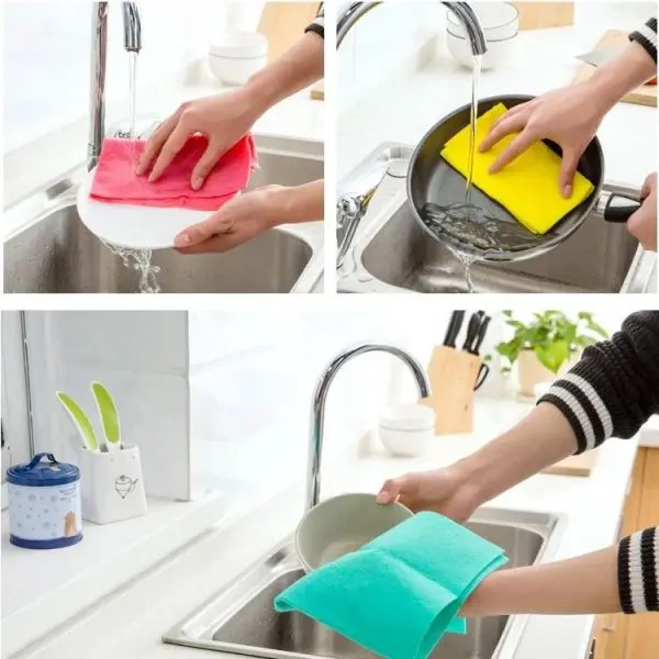 Multipurpose Wipe for Kitchen 3 Pcs Pack Scrub Sponge - Image 2